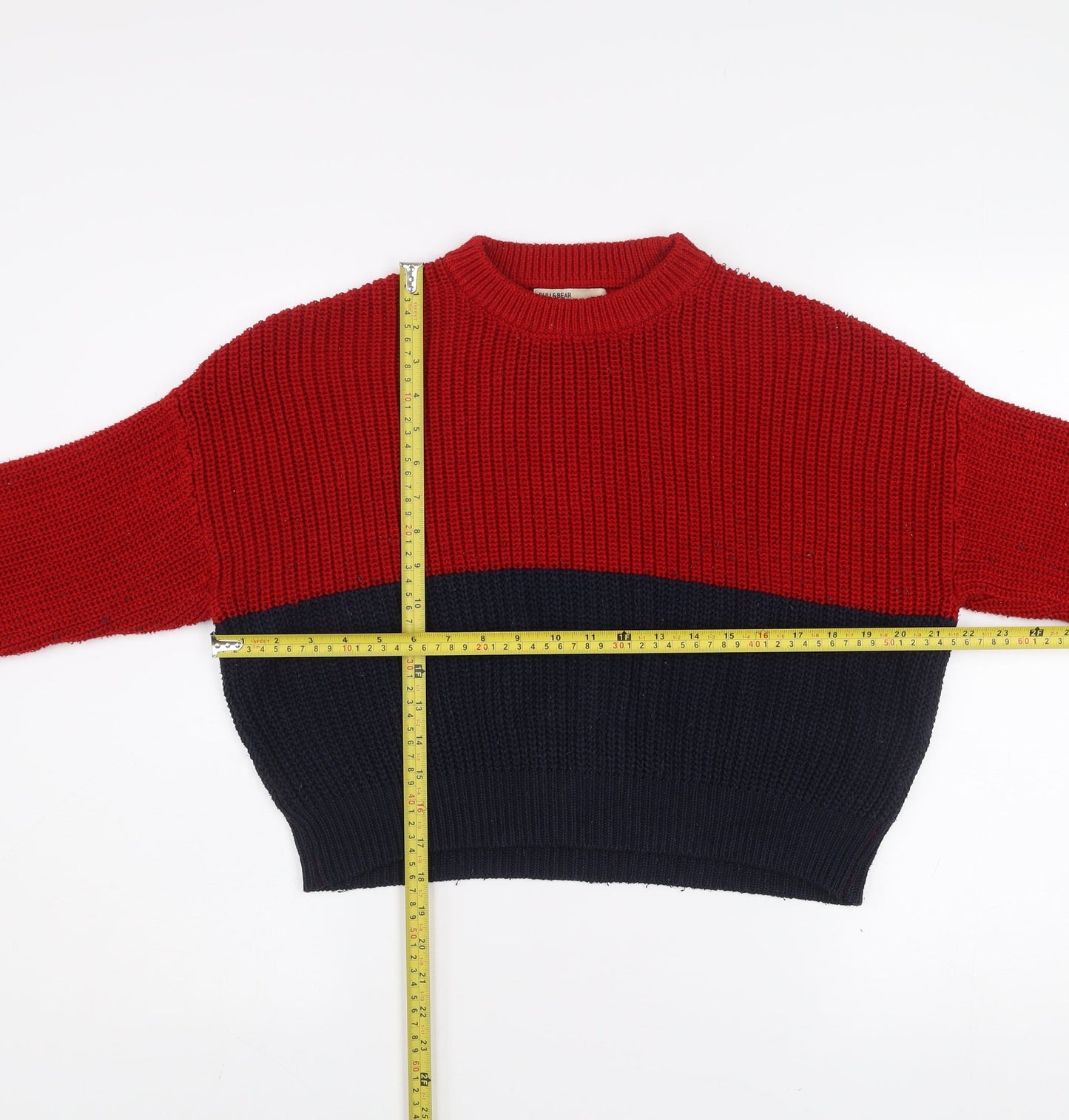 Womens UK Size 12 Pull&Bear Multicoloured Pullover Jumper