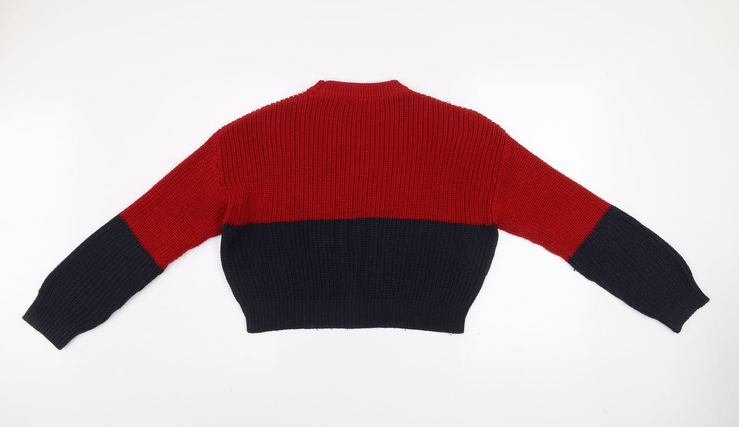 Womens UK Size 12 Pull&Bear Multicoloured Pullover Jumper