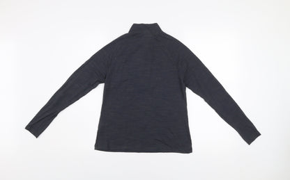 MP Women Black Long Sleeve 1/4 Zip Activewear Top Size S