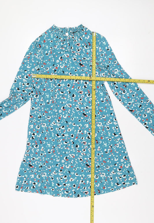 Marks and Spencer Women Blue Animal Print Shift Dress Size 12