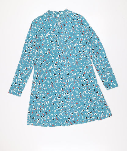 Marks and Spencer Women Blue Animal Print Shift Dress Size 12