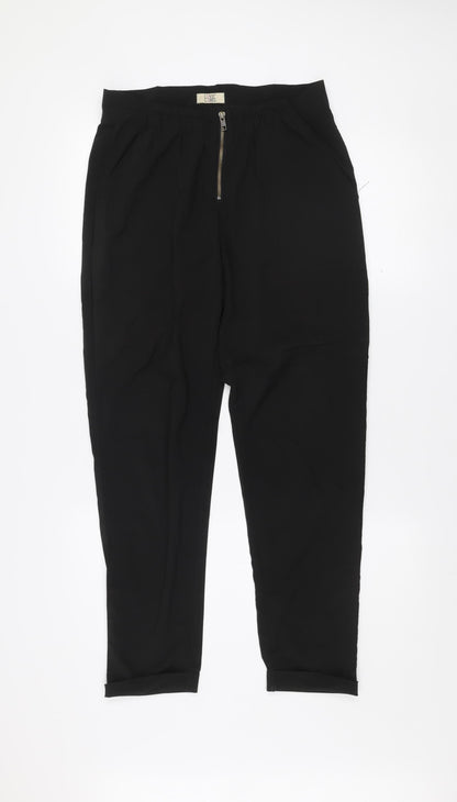 Womens UK Size 12 Love Label Regular Fit Casual Business Workwear Black Trousers