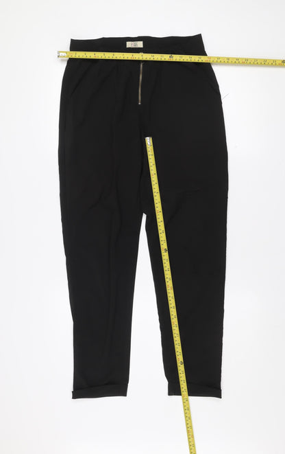 Womens UK Size 12 Love Label Regular Fit Casual Business Workwear Black Trousers
