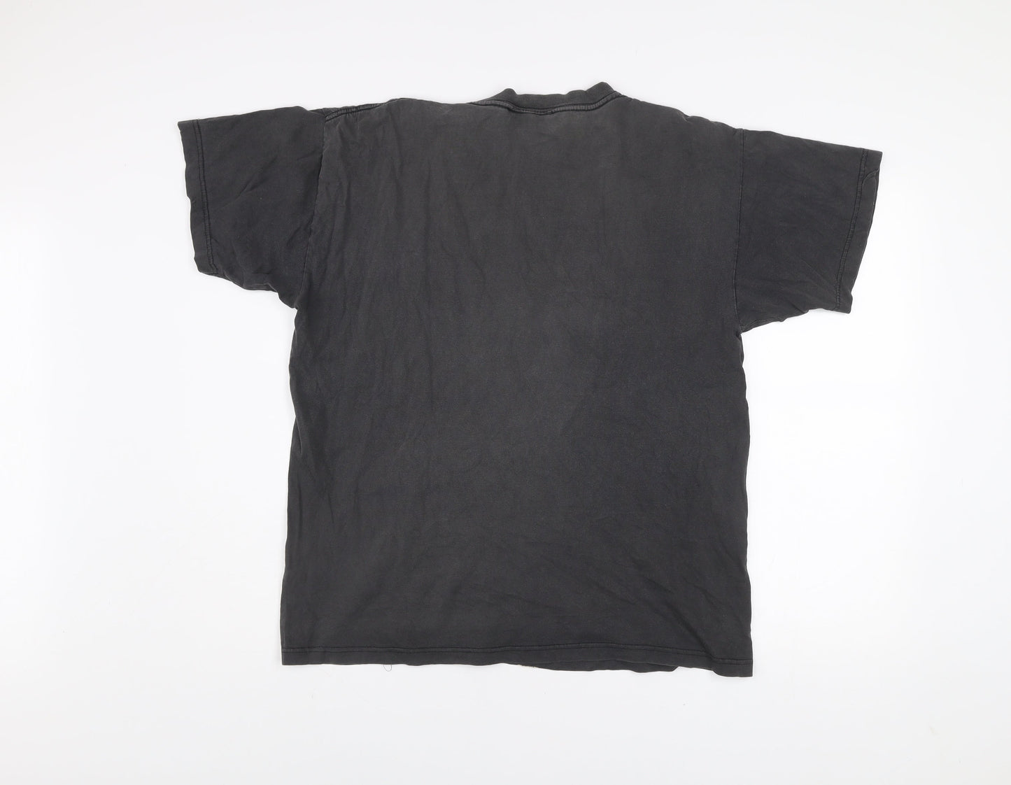 Nemesis Men's Black L Vintage Graphic Crew Neck Cotton T-Shirt