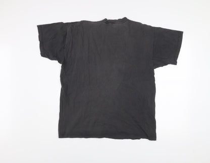 Nemesis Men's Black L Vintage Graphic Crew Neck Cotton T-Shirt