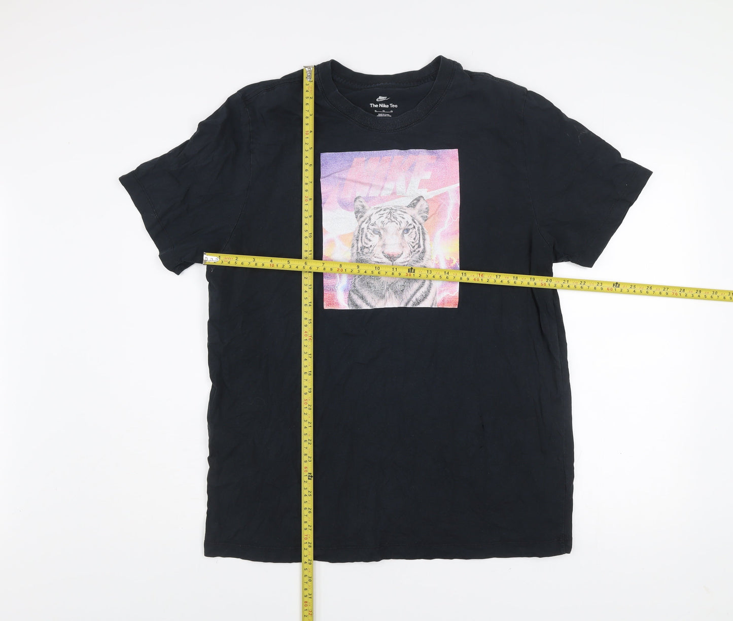 Nike Men's Black XL Graphic Tiger Print Short Sleeve T-Shirt