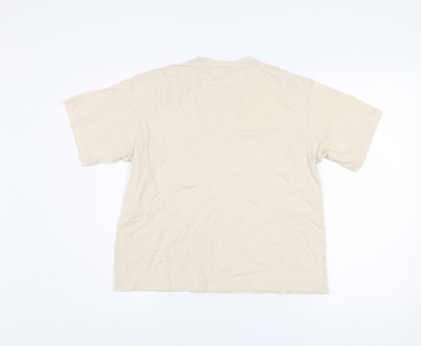 Womens UK Size XS Uniqlo Beige Basic T-Shirt