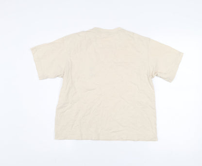 Womens UK Size XS Uniqlo Beige Basic T-Shirt