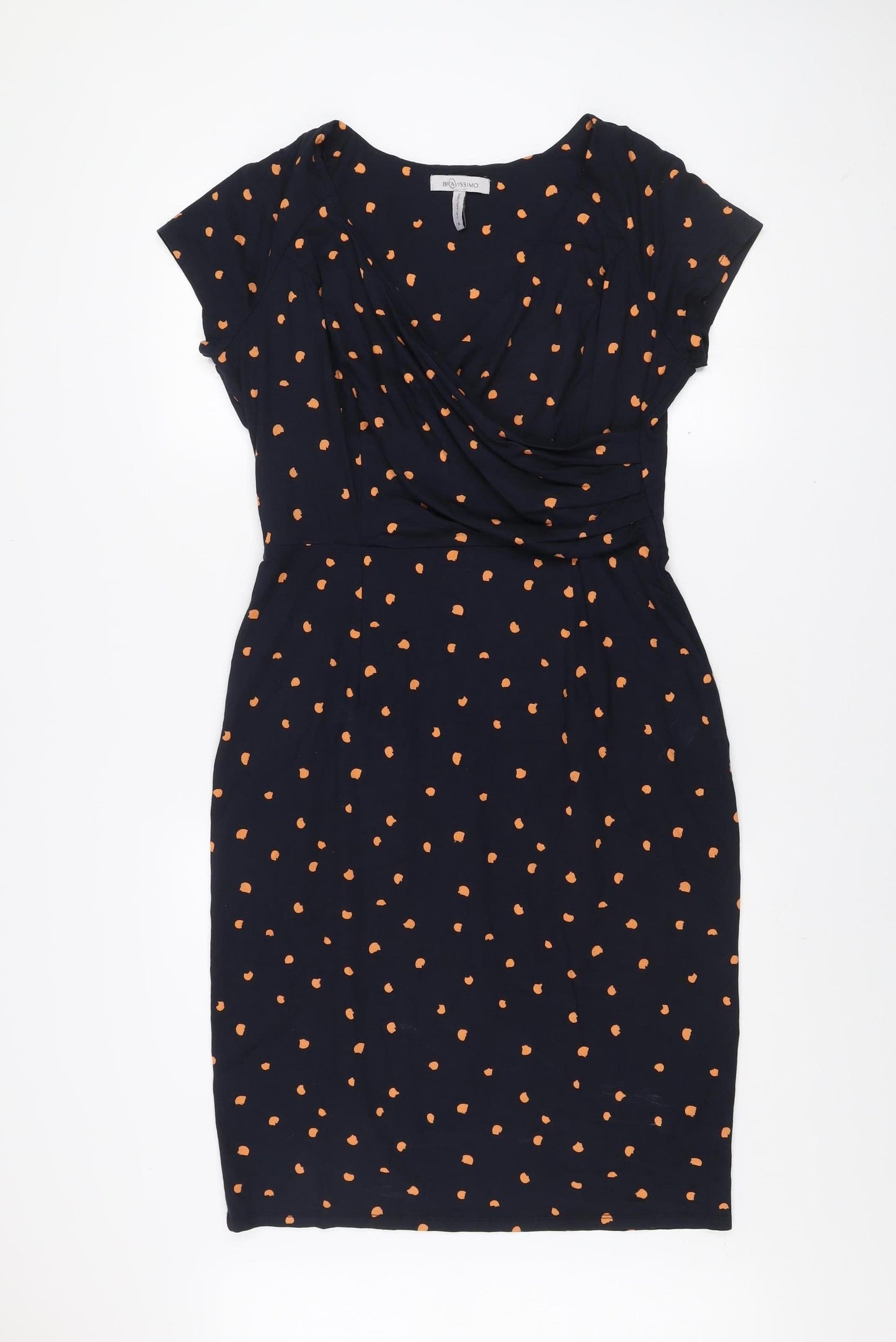Bravissimo Women’s Blue Polka Dot Sheath Dress Size 16