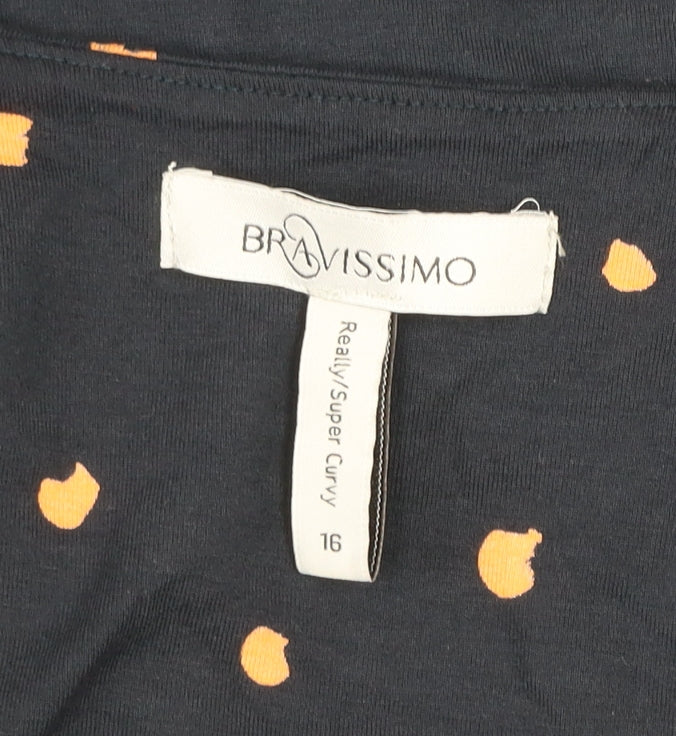 Bravissimo Women’s Blue Polka Dot Sheath Dress Size 16