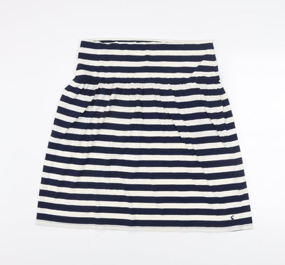 Joules Women’s Blue Striped A-Line Knee Length Skirt Size 16