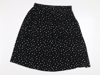 Marks and Spencer Women’s Black Polka Dot A-Line Skirt Size 18