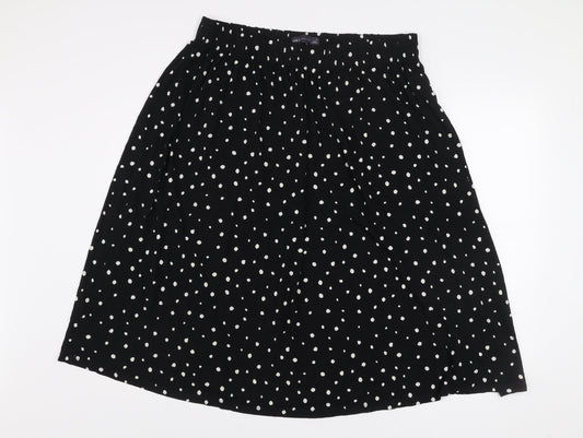 Marks and Spencer Women’s Black Polka Dot A-Line Skirt Size 18