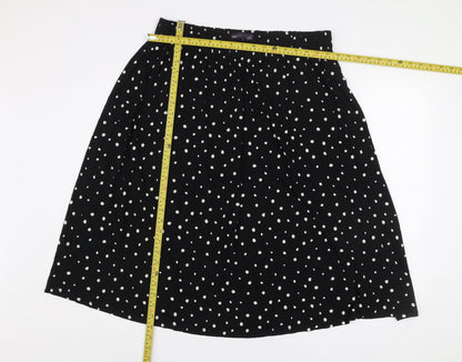 Marks and Spencer Women’s Black Polka Dot A-Line Skirt Size 18