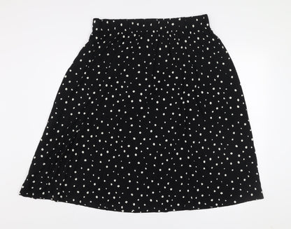 Marks and Spencer Women’s Black Polka Dot A-Line Skirt Size 18