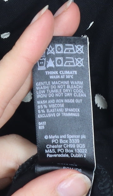 Marks and Spencer Women’s Black Polka Dot A-Line Skirt Size 18