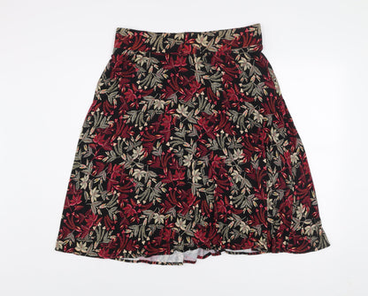 Marks and Spencer Women’s Floral A-Line Knee Length Skirt Size 16 Multicoloured