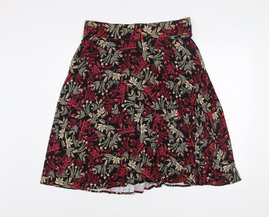 Marks and Spencer Women’s Floral A-Line Knee Length Skirt Size 16 Multicoloured