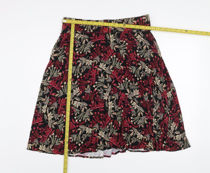 Marks and Spencer Women’s Floral A-Line Knee Length Skirt Size 16 Multicoloured