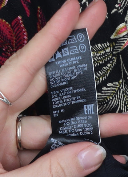 Marks and Spencer Women’s Floral A-Line Knee Length Skirt Size 16 Multicoloured