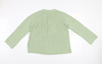 Womens UK Size M Marks and Spencer Green Pullover Jumper