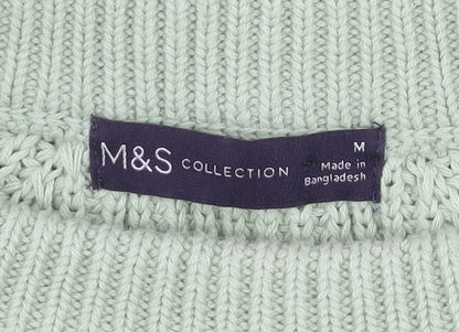Womens UK Size M Marks and Spencer Green Pullover Jumper
