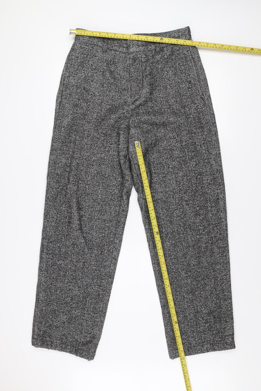 ZARA Men Grey Tweed Straight Leg Trousers Size 30 Regular
