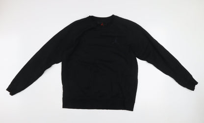 Nike Jordan Men's Black 2XL Pullover Sweatshirt Crew Neck Fleece