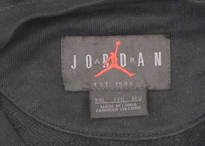 Nike Jordan Men's Black 2XL Pullover Sweatshirt Crew Neck Fleece