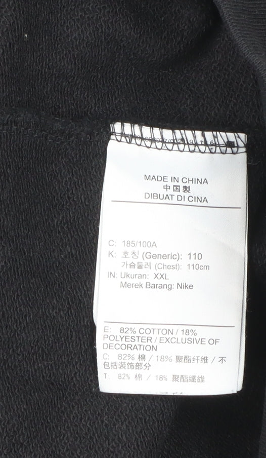 Nike Jordan Men's Black 2XL Pullover Sweatshirt Crew Neck Fleece