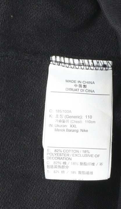 Nike Jordan Men's Black 2XL Pullover Sweatshirt Crew Neck Fleece