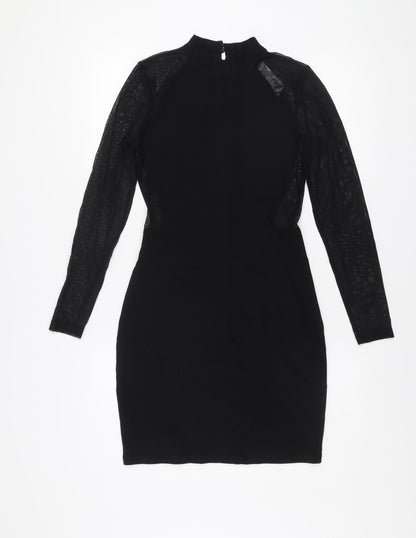 French Connection Women’s Black Size 12 Bodycon Long Sleeve Dress