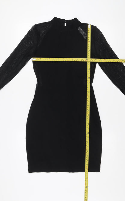 French Connection Women’s Black Size 12 Bodycon Long Sleeve Dress