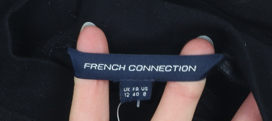 French Connection Women’s Black Size 12 Bodycon Long Sleeve Dress