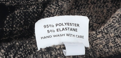 Bassini Womens Brown Check Midi Stretch Pencil Skirt Size 12