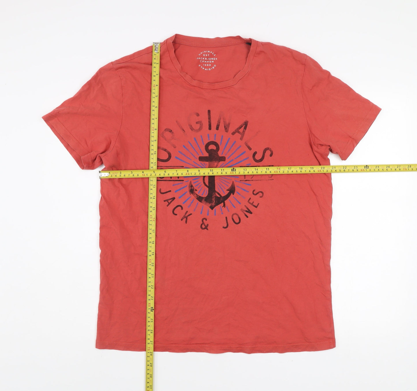 Jack & Jones Men’s Red Nautical Graphic Print T-Shirt XL