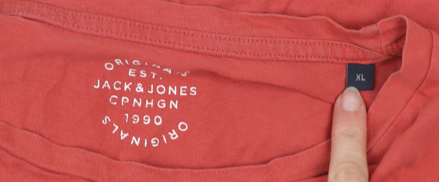 Jack & Jones Men’s Red Nautical Graphic Print T-Shirt XL