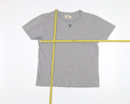 Tom's Trunks Men's Grey Organic Cotton Crew Neck T-Shirt Size L