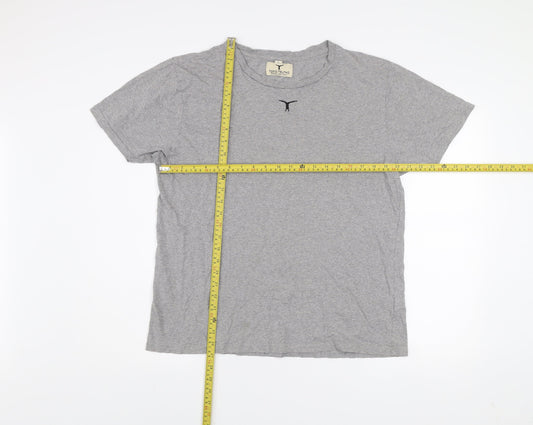 Tom's Trunks Men's Grey Organic Cotton Crew Neck T-Shirt Size L