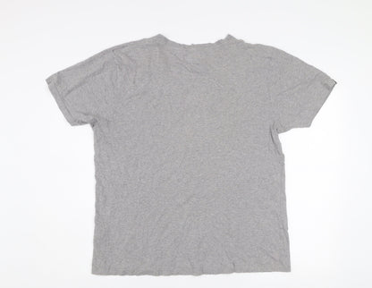 Tom's Trunks Men's Grey Organic Cotton Crew Neck T-Shirt Size L