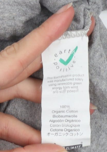 Tom's Trunks Men's Grey Organic Cotton Crew Neck T-Shirt Size L