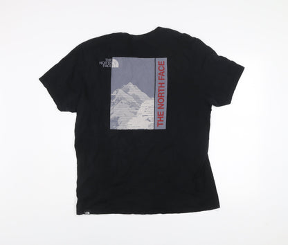 The North Face Men's Black Cotton Graphic T-Shirt Size L