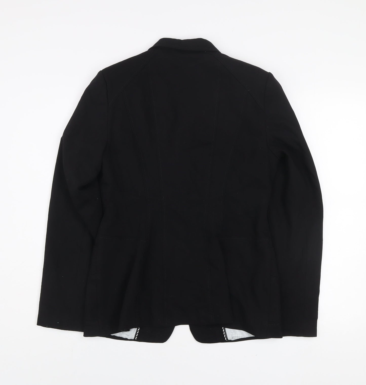 Next Women Black Size 12R Classic Two-Button Suit Jacket