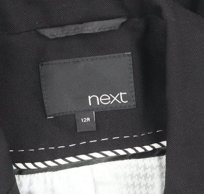 Next Women Black Size 12R Classic Two-Button Suit Jacket