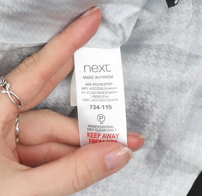 Next Women Black Size 12R Classic Two-Button Suit Jacket