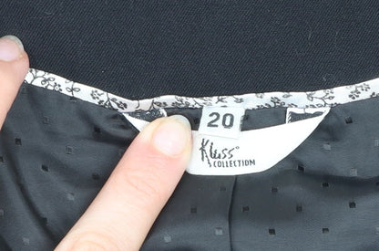 Klass Collection Women's Black Size 20 Classic Blazer Jacket
