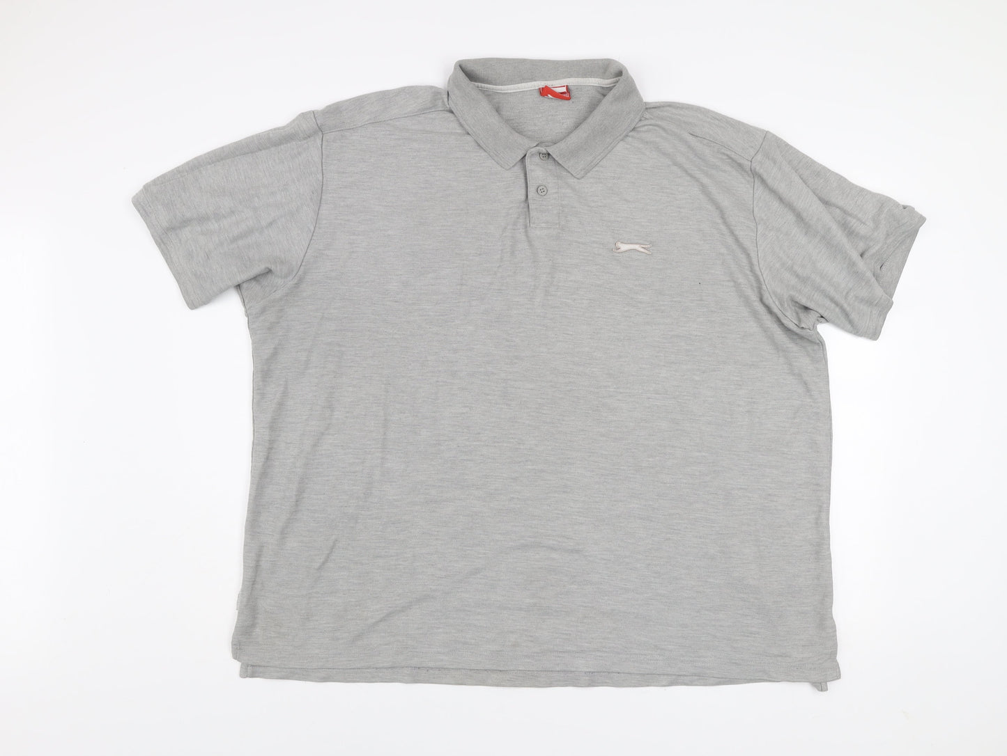 Slazenger Men's Grey 4XL Polo Shirt Classic Sports Style