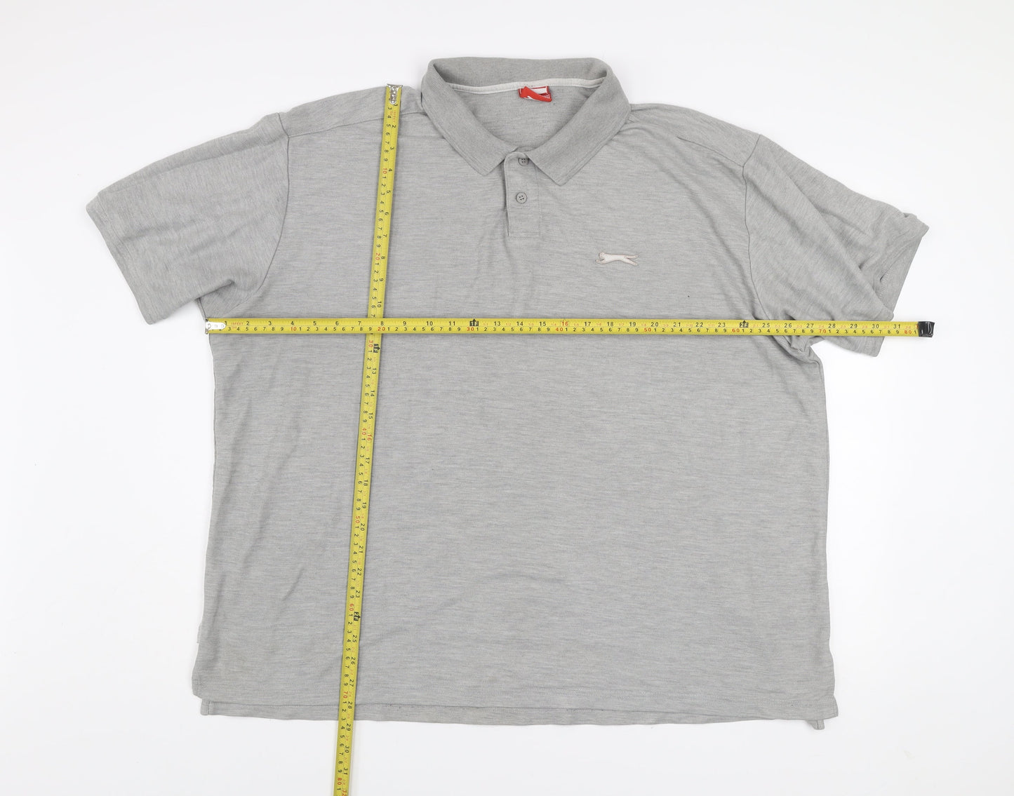 Slazenger Men's Grey 4XL Polo Shirt Classic Sports Style