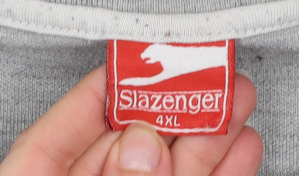 Slazenger Men's Grey 4XL Polo Shirt Classic Sports Style