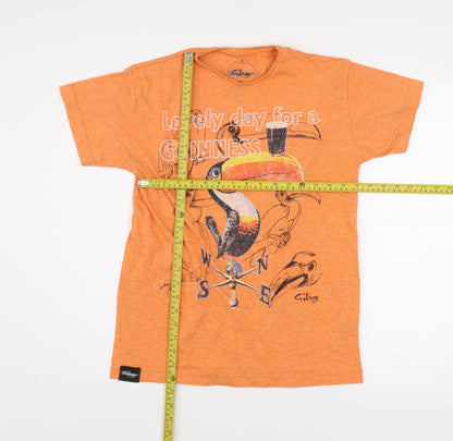 Gilroy Men’s Orange Guinness Toucan Graphic T-Shirt Size S